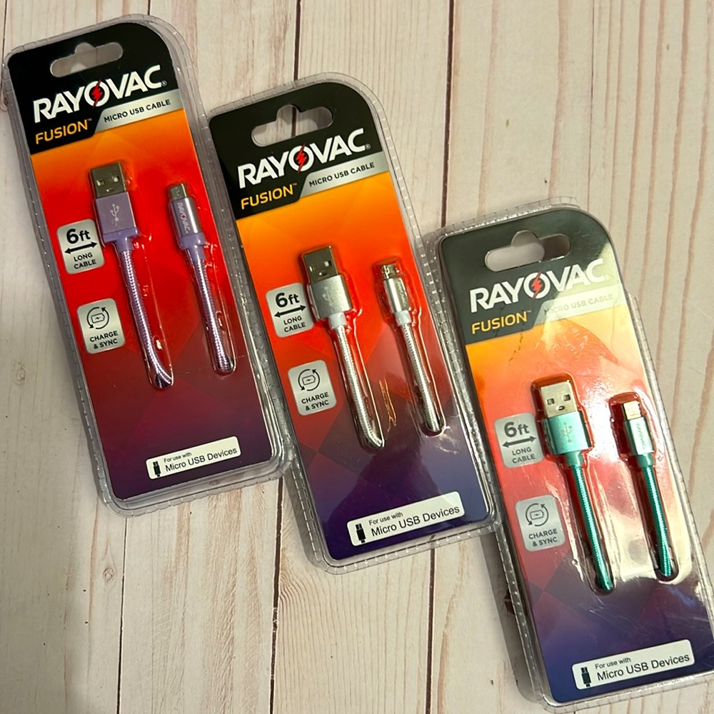 Rayovac fusion micro USB cable - 6ft long
